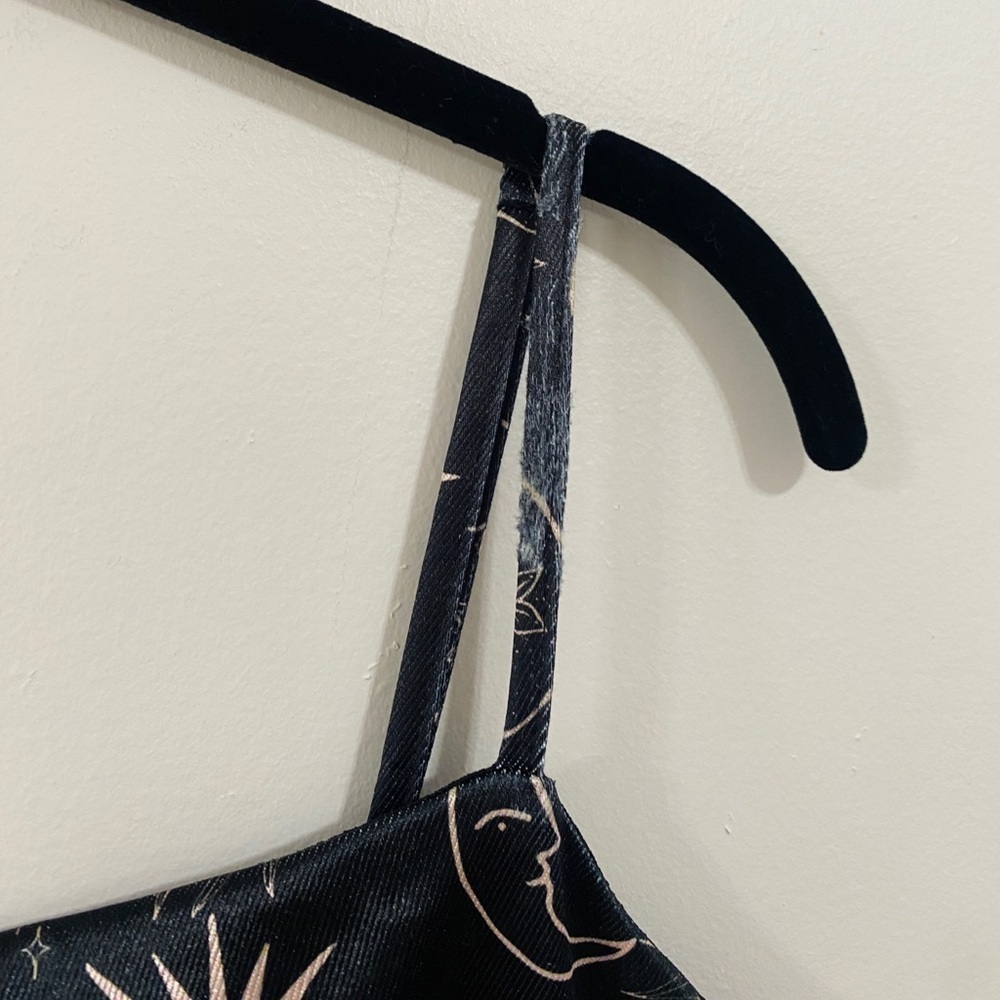 Urban Outfitters ✨ Black Celestial Moon Stars and Sun Mini Dress, Size Large - Picture 8 of 8